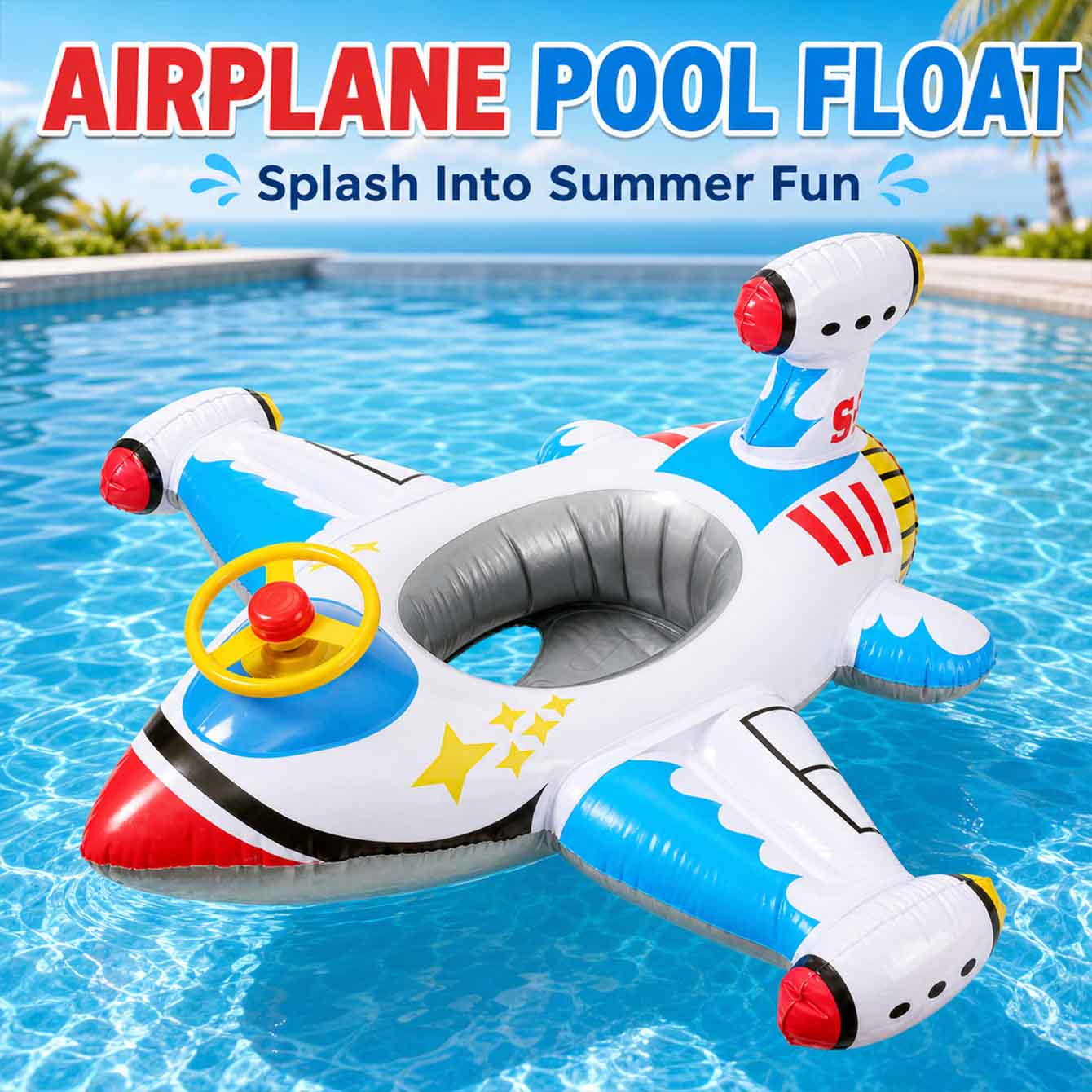 Pool Float Ring Inflatable - Надувной плавательный круг-лодка для бассейна, 1