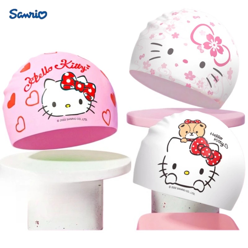 Pool Cover Waterproof - Аниме-шапочка для плавания Hello Kitty, водонепроницаемая