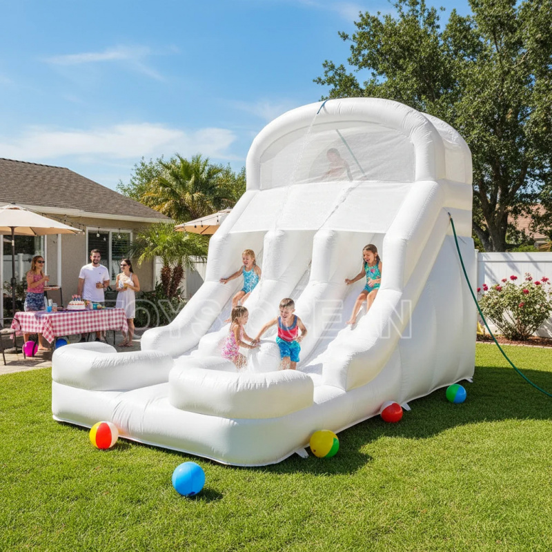 Water Slide Inflatable - Надувная водная горка для детей, двойная