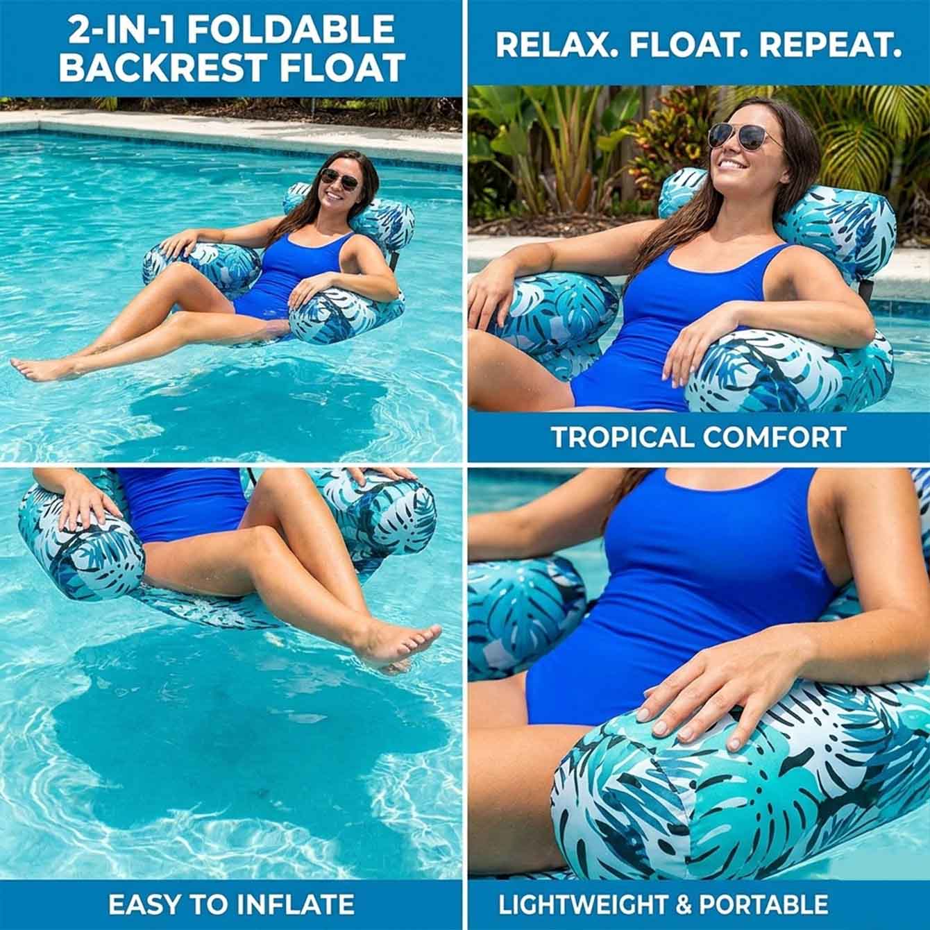 Надувное кресло-шезлонг для ба – обзор и цена Pool Lounger Inflatable
