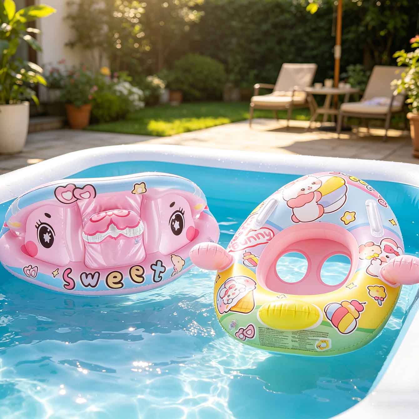 Надувное кресло-плотик для бас – обзор и цена Pool Float Ring Inflatable