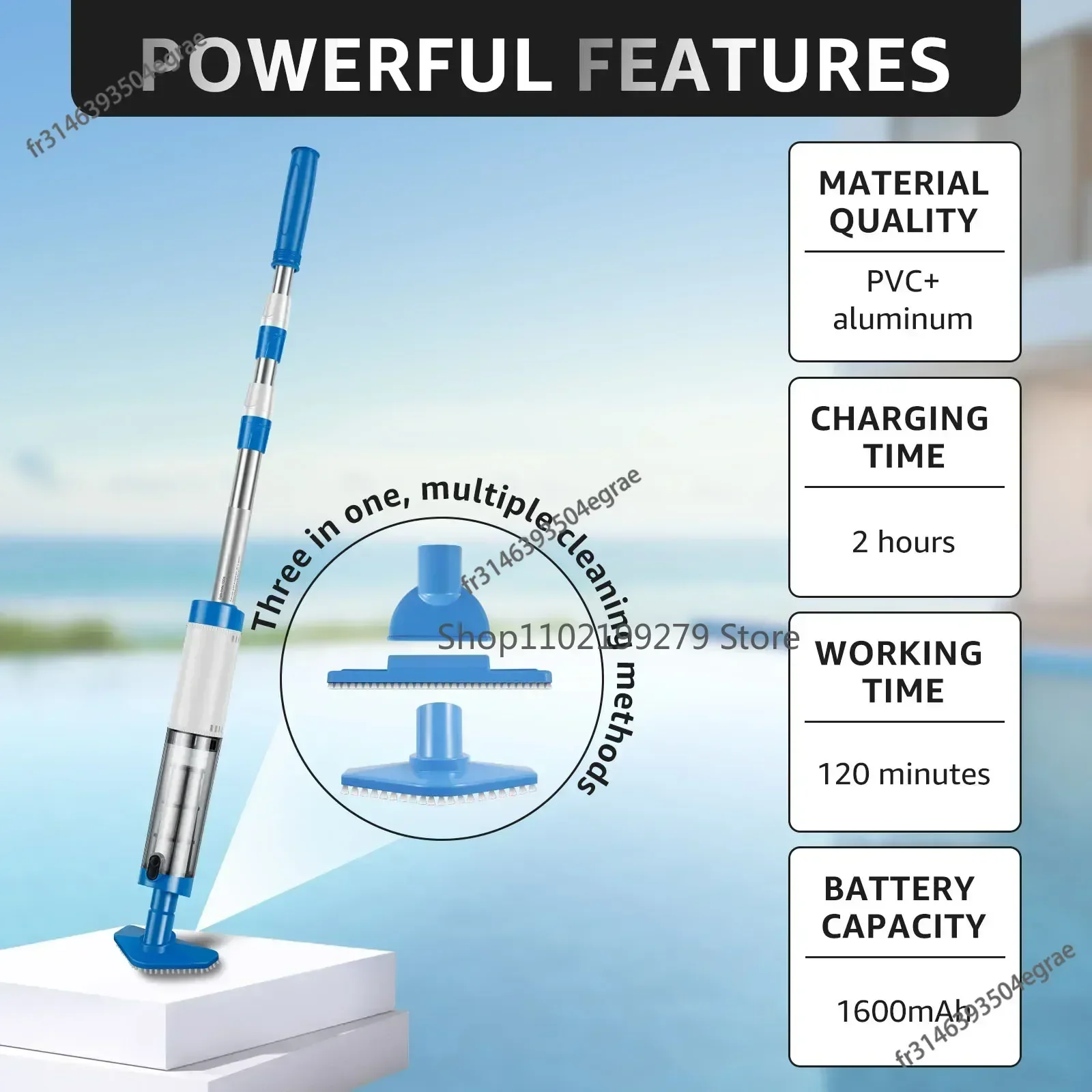 Перезаряжаемый портативный бес – обзор и цена Pool Vacuum Manual