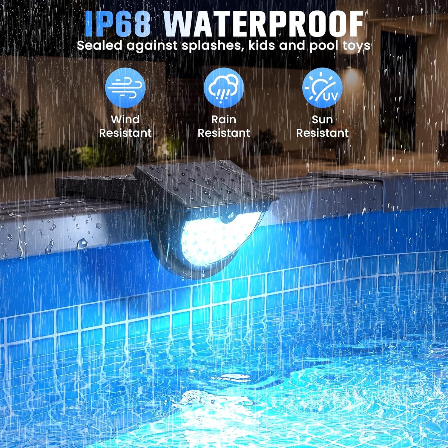 Солнечные светильники для басс – обзор и цена Pool Light Solar Rechargeable