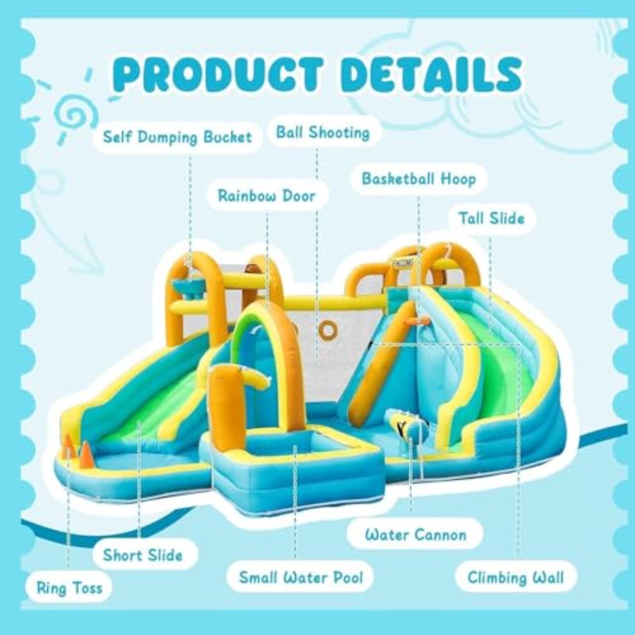 Надувной аквапарк для детей на – обзор и цена Water Slide Inflatable