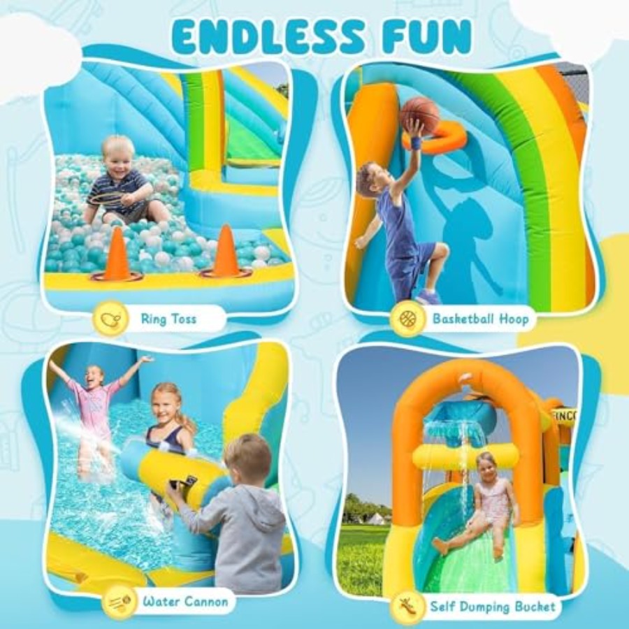 Надувной аквапарк для детей на – обзор и цена Water Slide Inflatable