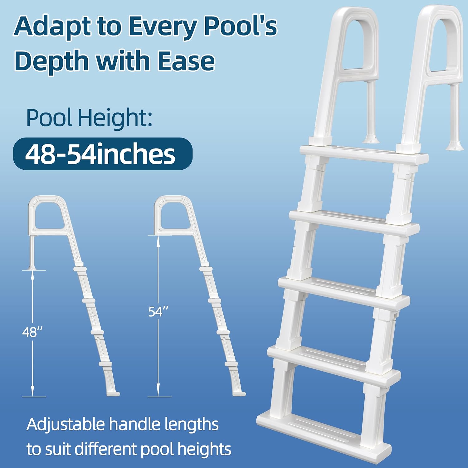 Лестница для бассейна, 5-ступе – обзор и цена Pool Ladder Above Ground