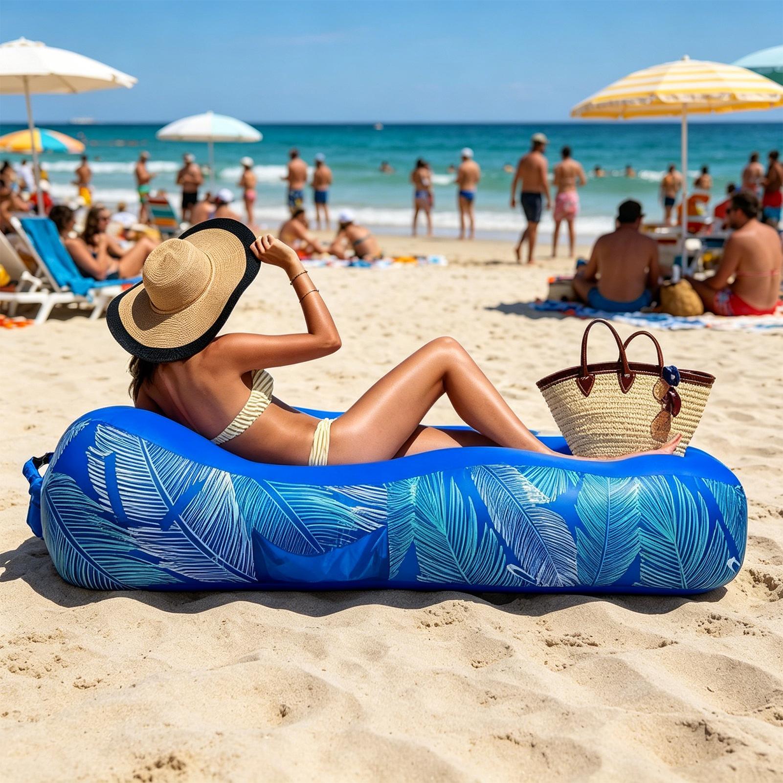 Надувной шезлонг с навесом от  – обзор и цена Pool Lounger Inflatable