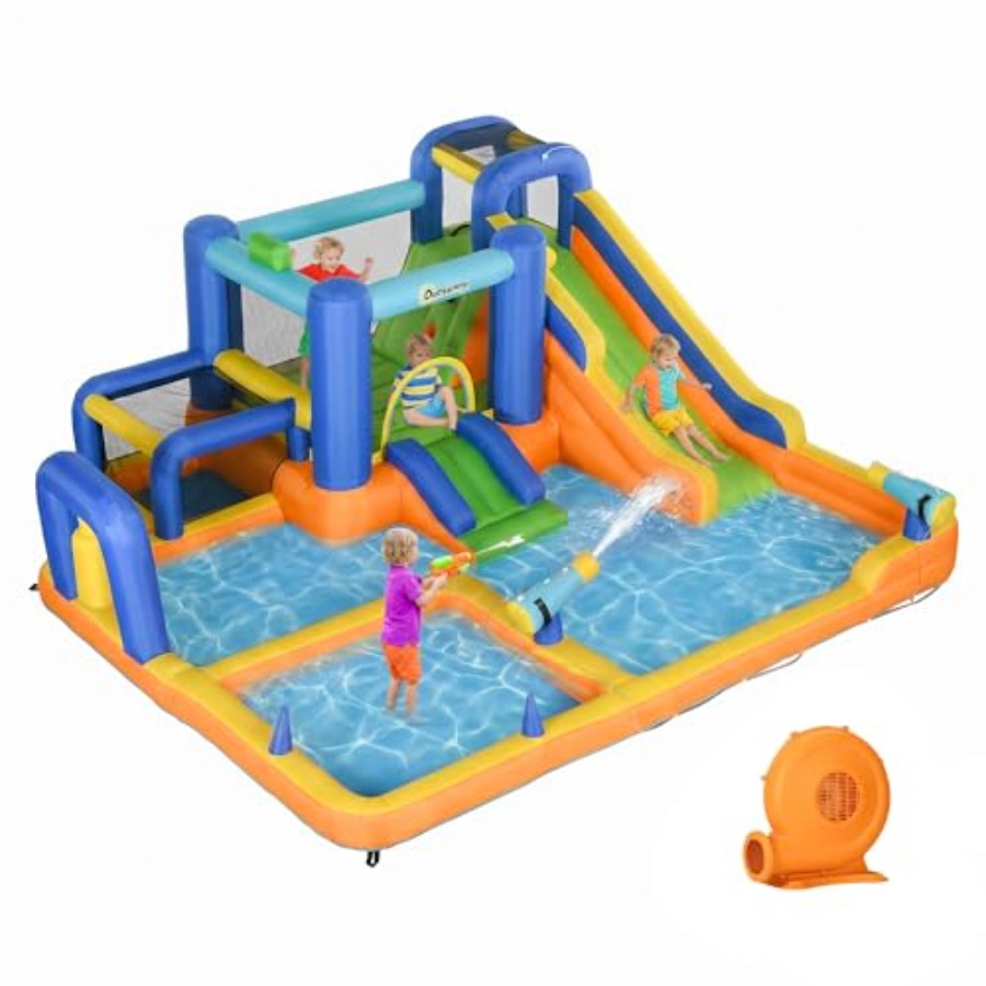 Надувная водная горка 7-в-1 с  – обзор и цена Water Slide Inflatable