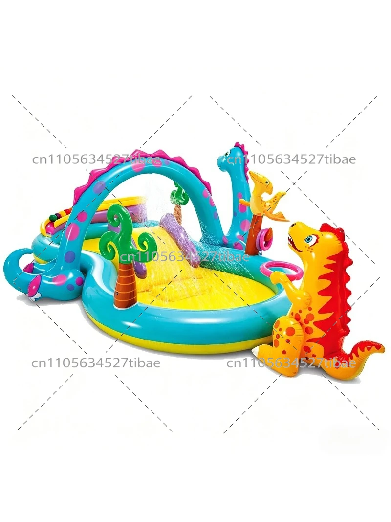 Надувной детский бассейн-радуг – обзор и цена Water Slide Inflatable