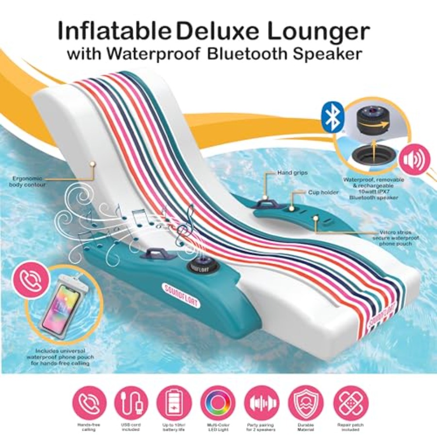 Надувной шезлонг для бассейна  – обзор и цена Pool Lounger Inflatable
