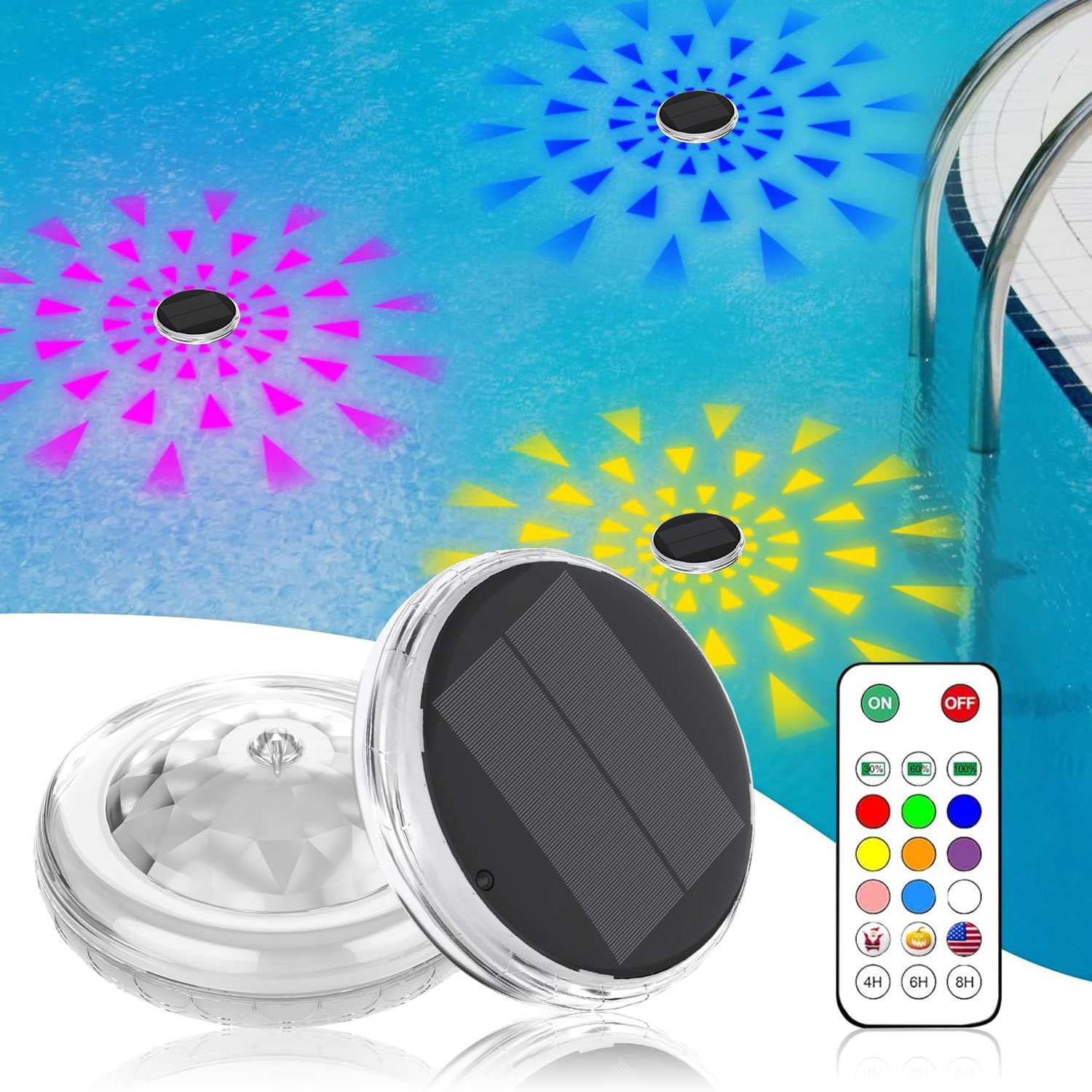 Светильники для бассейна, солн – обзор и цена Pool Light Solar Rechargeable