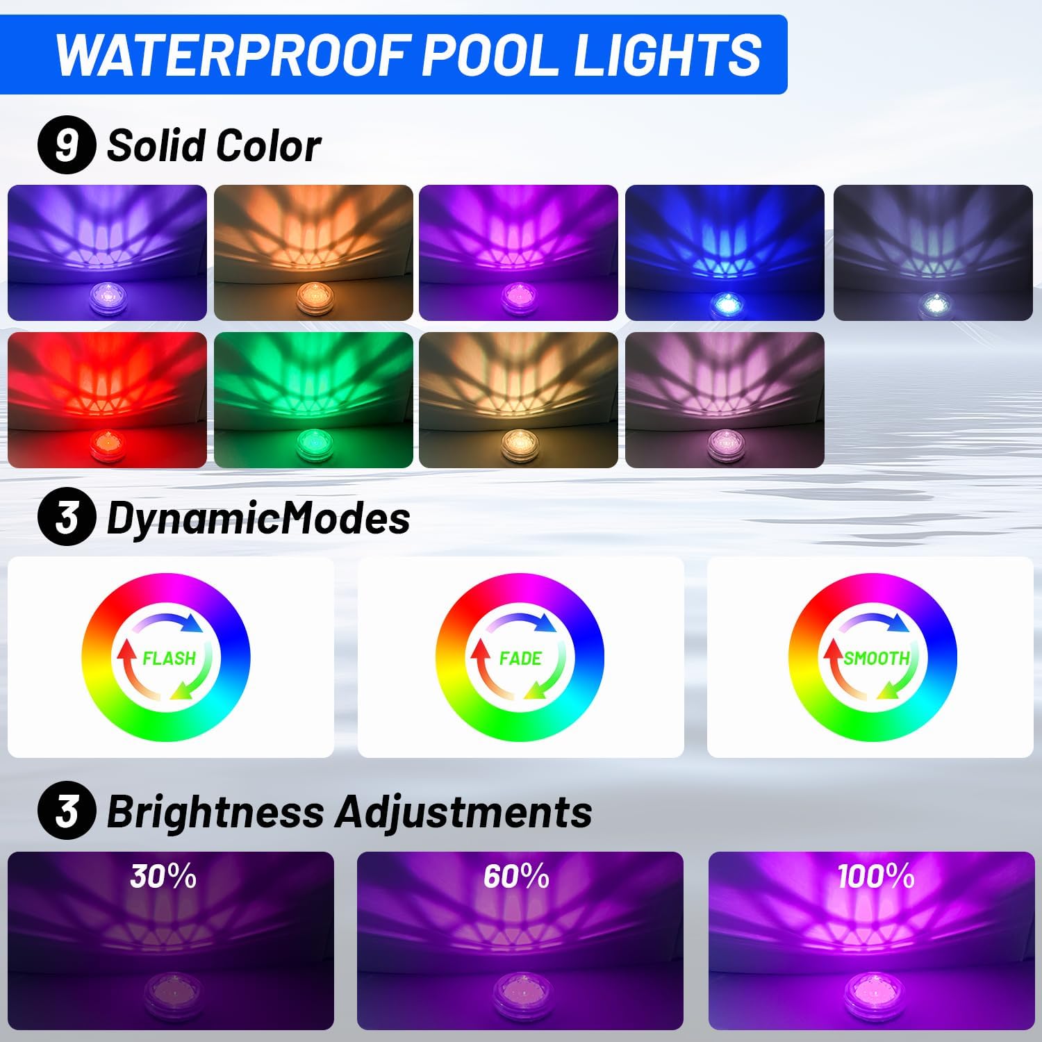 Светильники для бассейна, солн – обзор и цена Pool Light Solar Rechargeable
