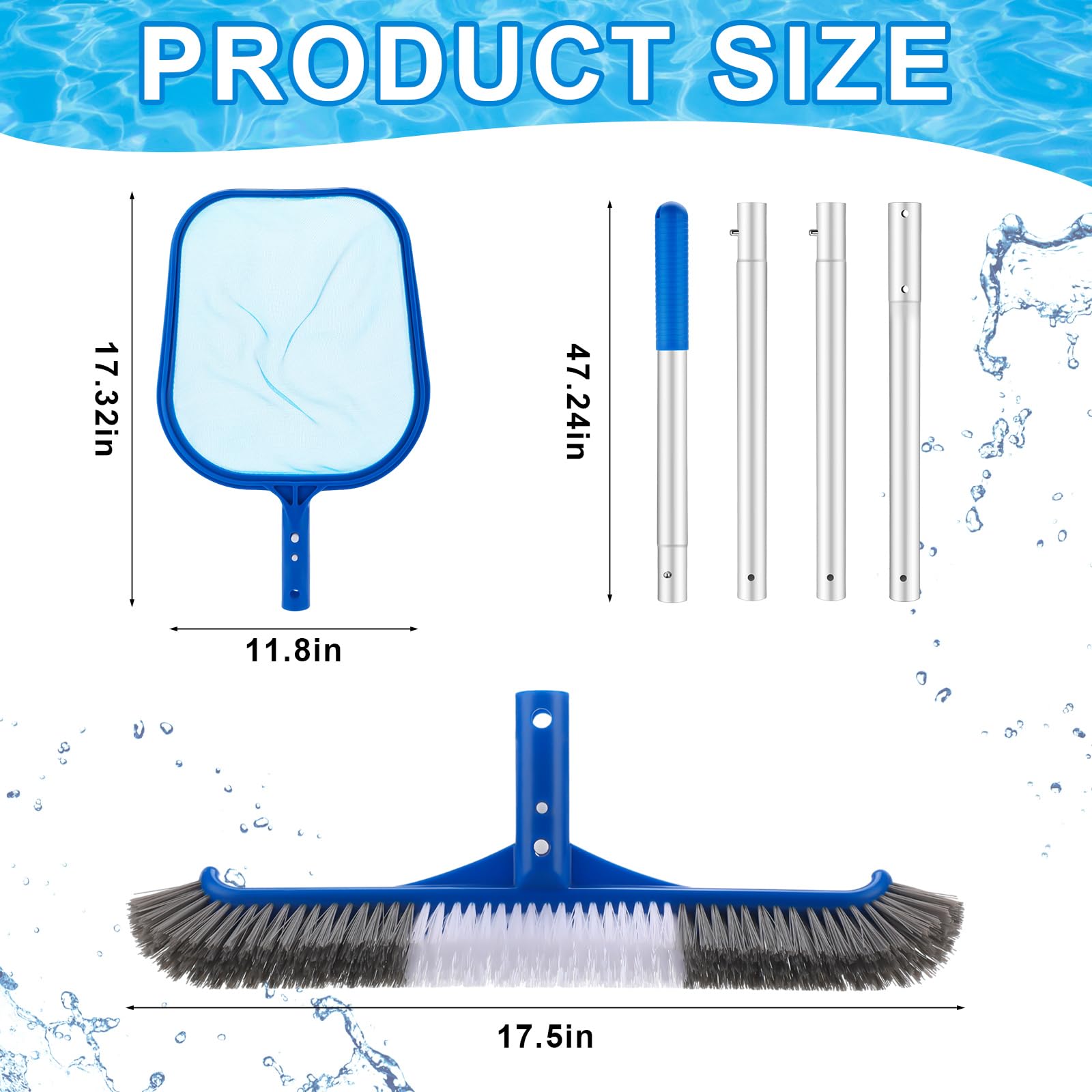 Набор для уборки бассейна, 3 п – обзор и цена Pool Skimmer Net