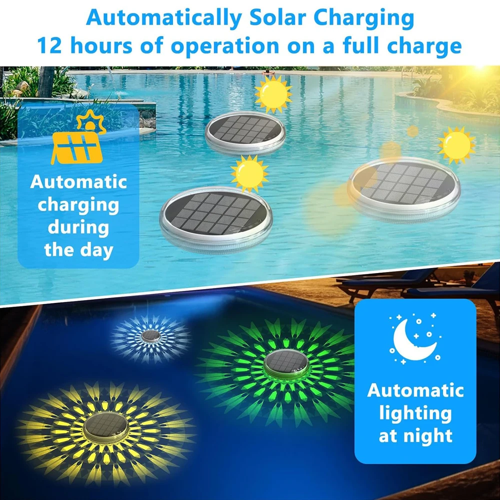 Красивый солнечный перезаряжае – обзор и цена Pool Light Solar Rechargeable