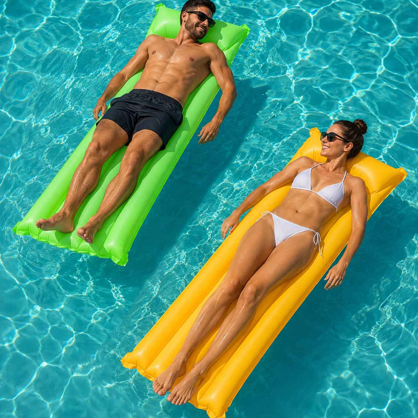 Надувной матрас-шезлонг для ба – обзор и цена Pool Float Ring Inflatable