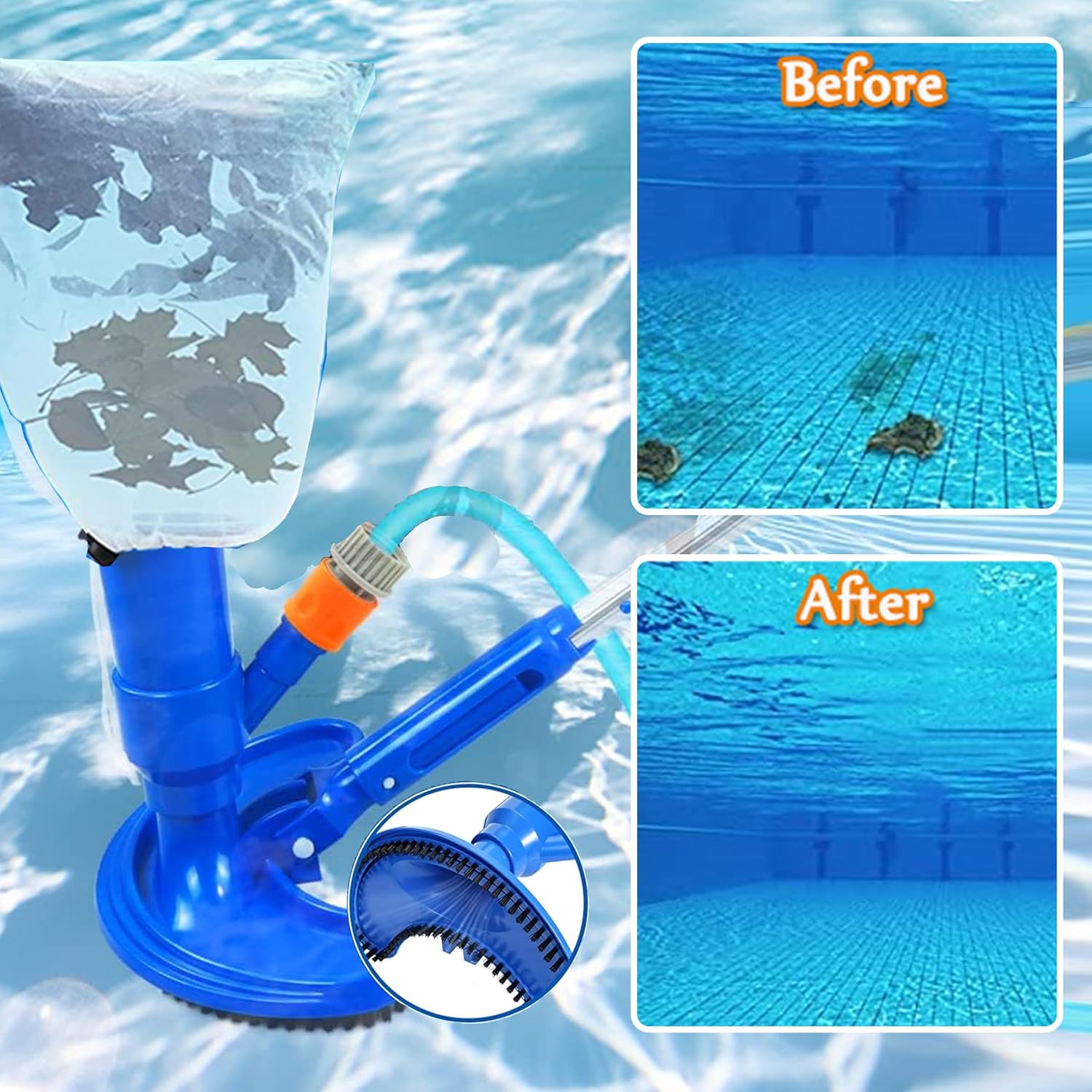 60-дюймовый пылесос для бассей – обзор и цена Pool Vacuum Manual